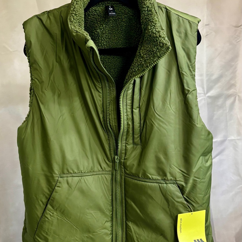 all in motion Green Sherpa-Lined Vest
